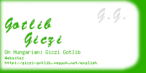 gotlib giczi business card
